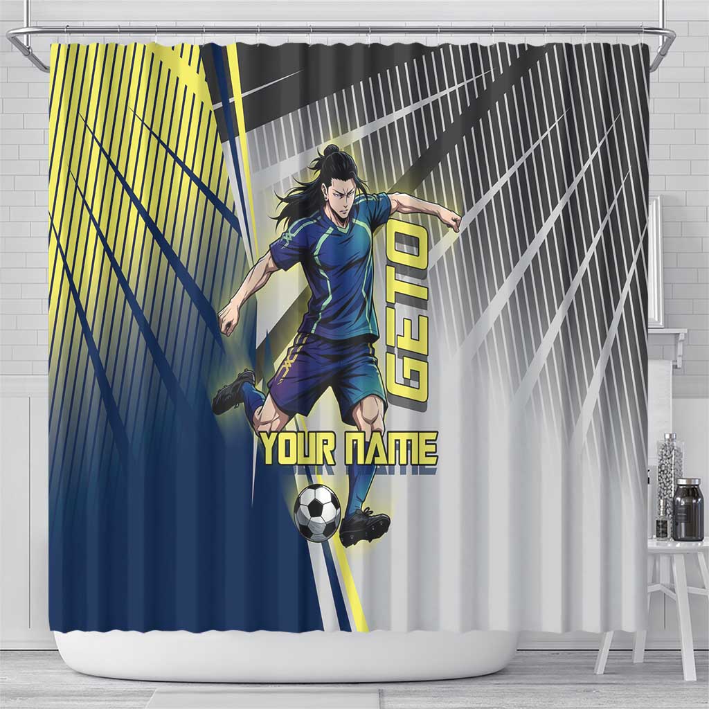 Personalized Geto Suguru Shower Curtain Anime Soccer Action Illustration Art
