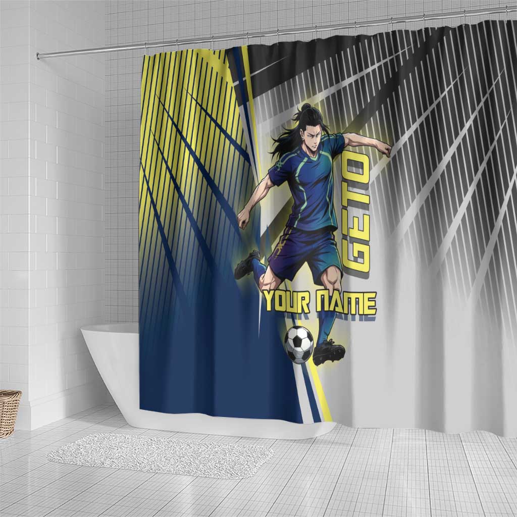 Personalized Geto Suguru Shower Curtain Anime Soccer Action Illustration Art