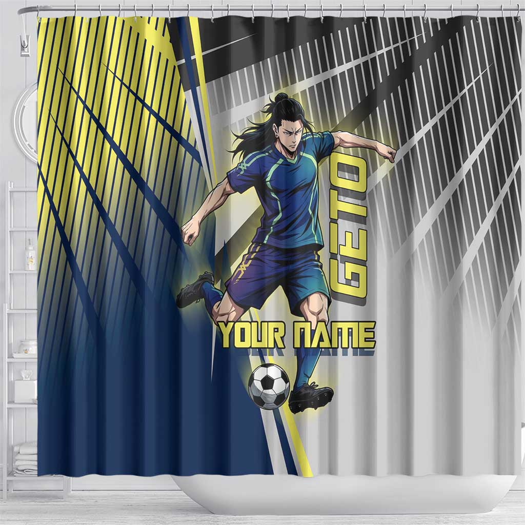 Personalized Geto Suguru Shower Curtain Anime Soccer Action Illustration Art