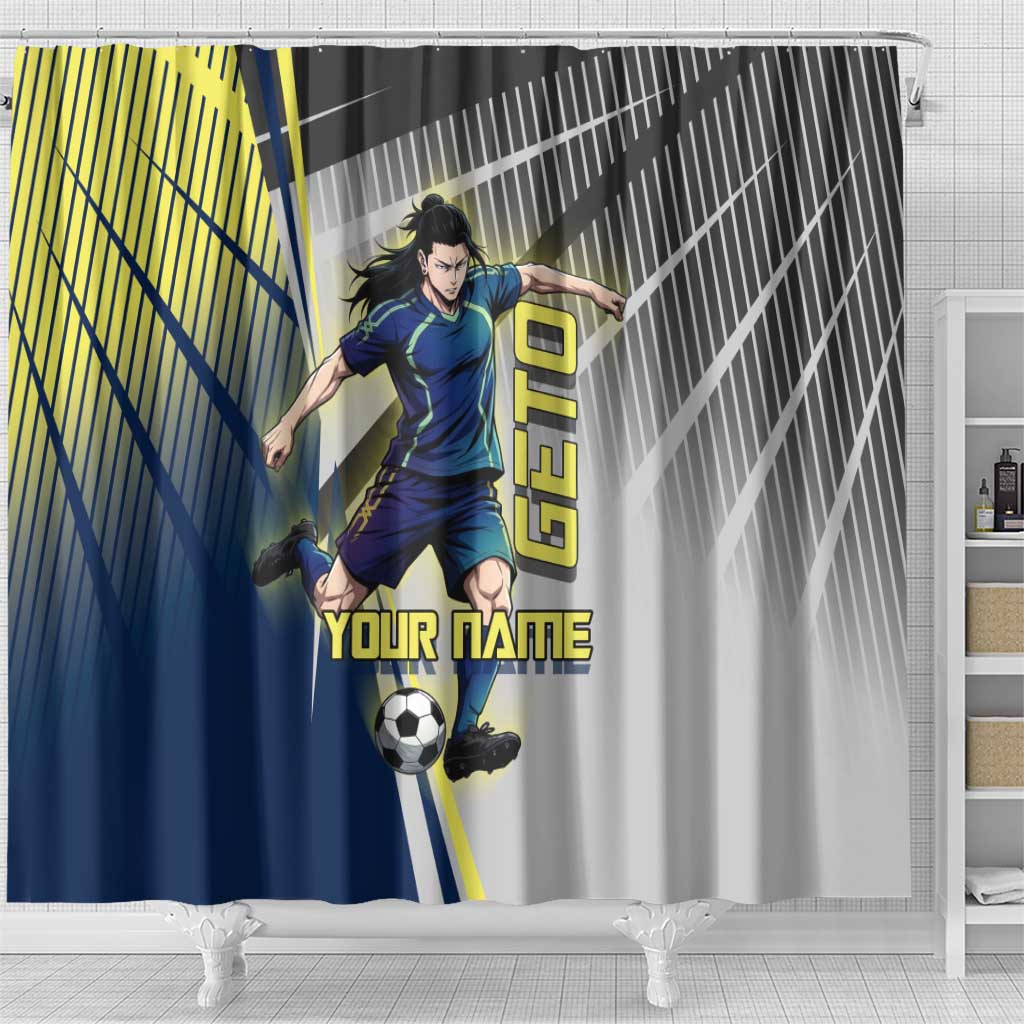 Personalized Geto Suguru Shower Curtain Anime Soccer Action Illustration Art