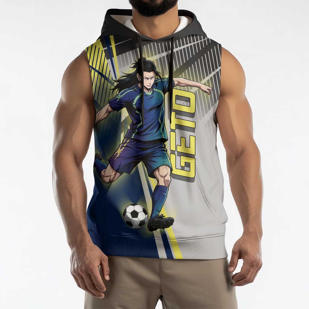 Personalized Geto Suguru Sleeveless Hoodie Anime Soccer Action Illustration Art