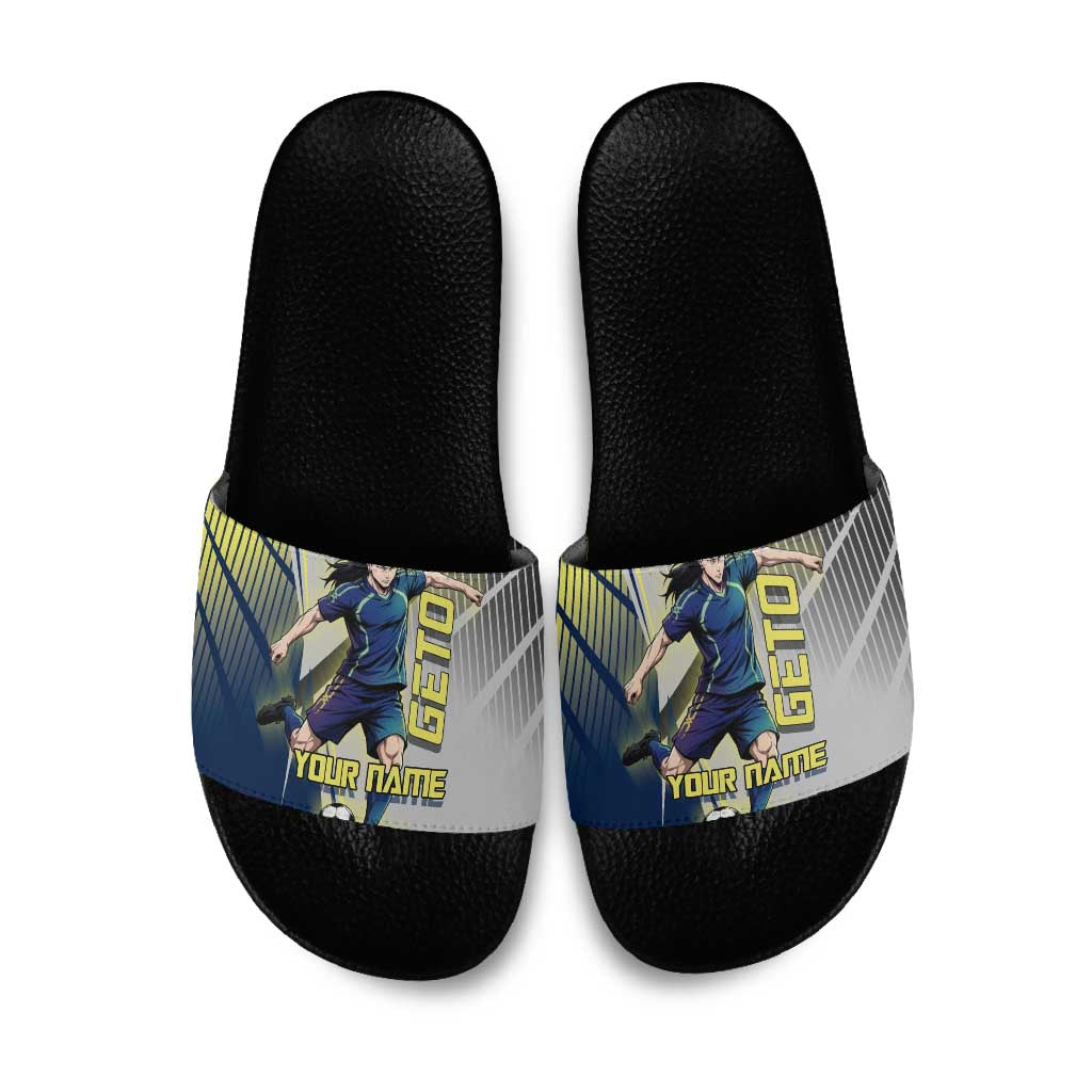 Personalized Geto Suguru Slide Sandals Anime Soccer Action Illustration Art