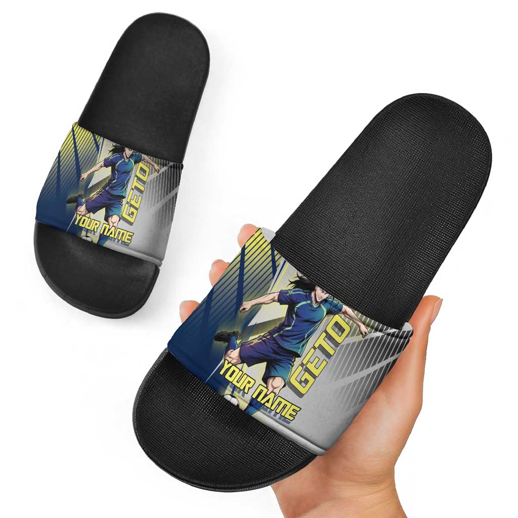 Personalized Geto Suguru Slide Sandals Anime Soccer Action Illustration Art
