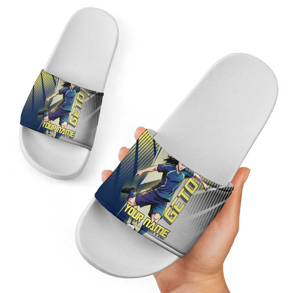 Personalized Geto Suguru Slide Sandals Anime Soccer Action Illustration Art