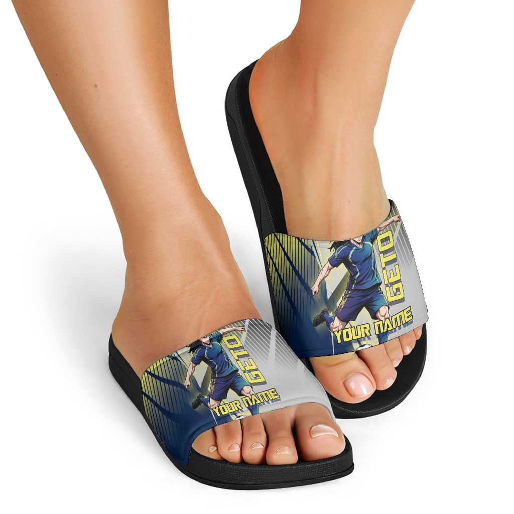 Personalized Geto Suguru Slide Sandals Anime Soccer Action Illustration Art