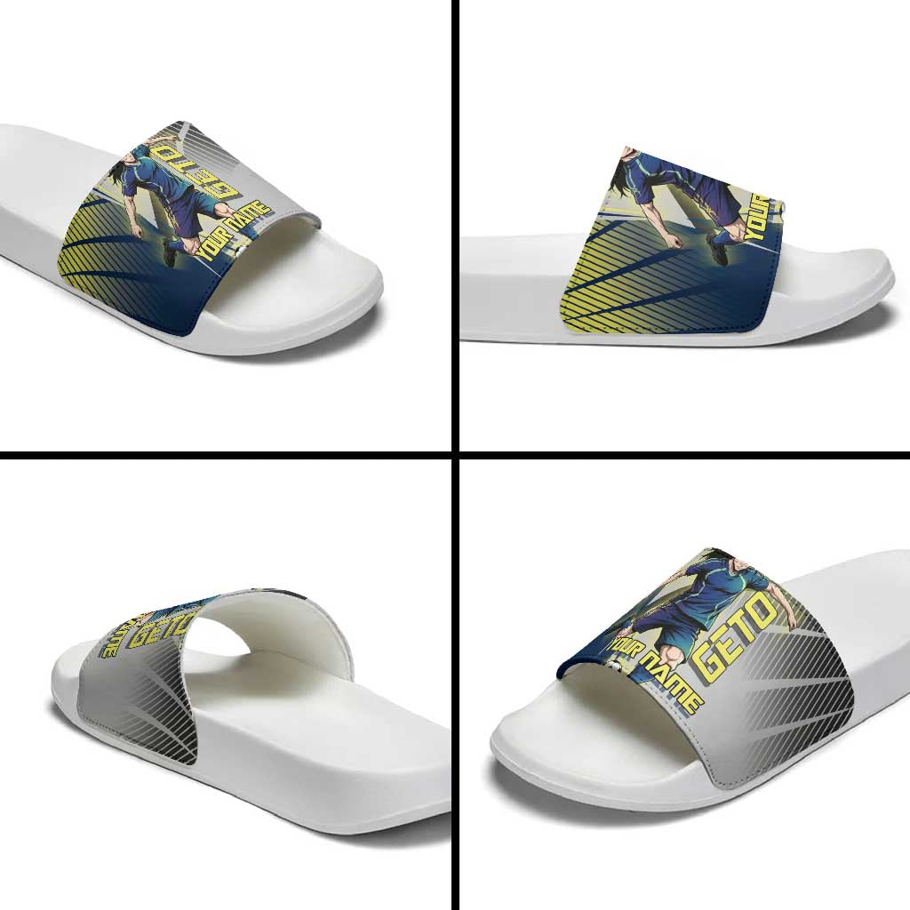 Personalized Geto Suguru Slide Sandals Anime Soccer Action Illustration Art