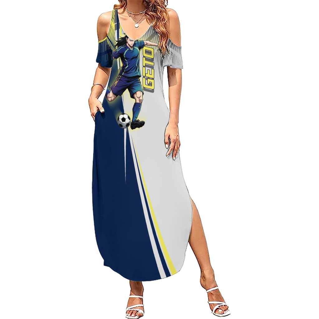 Personalized Geto Suguru Summer Maxi Dress Anime Soccer Action Illustration Art