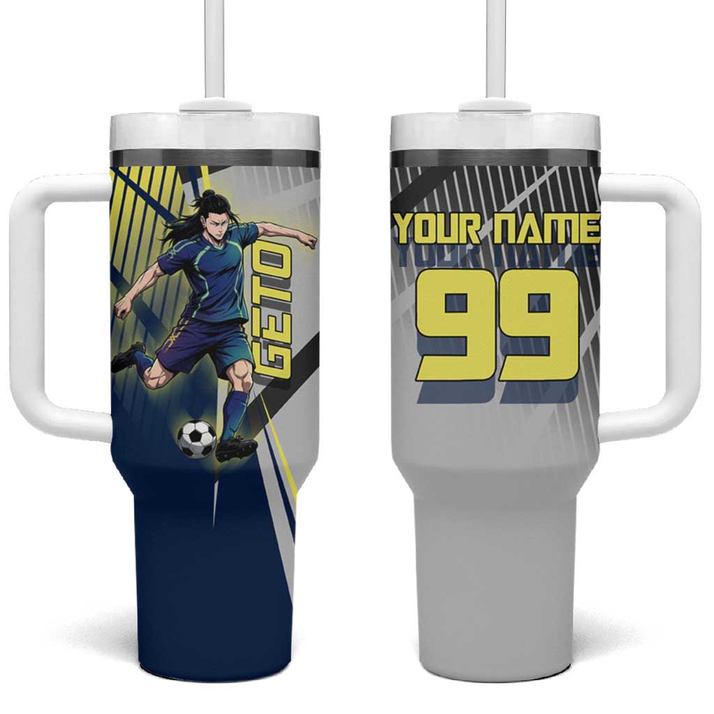 Personalized Geto Suguru Tumbler With Handle Anime Soccer Action Illustration Art