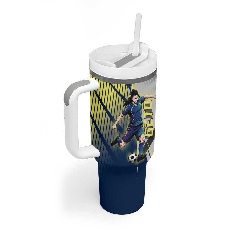 Personalized Geto Suguru Tumbler With Handle Anime Soccer Action Illustration Art