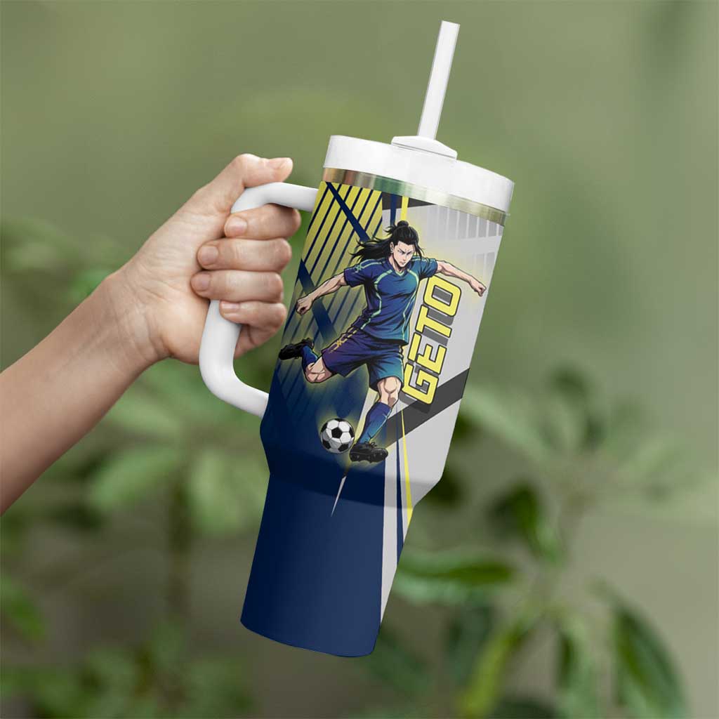Personalized Geto Suguru Tumbler With Handle Anime Soccer Action Illustration Art