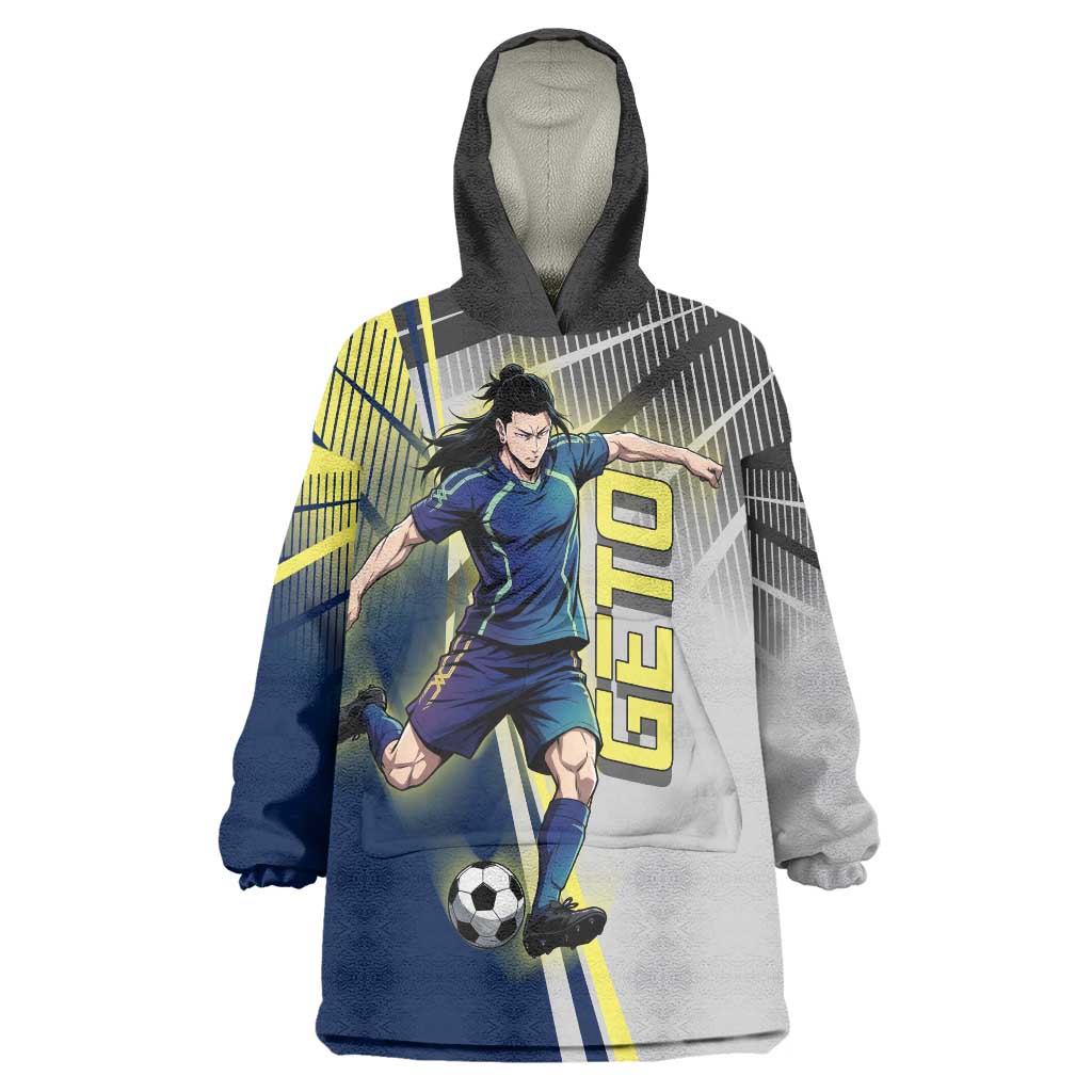 Personalized Geto Suguru Wearable Blanket Hoodie Anime Soccer Action Illustration Art
