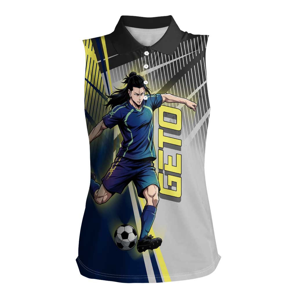 Personalized Geto Suguru Women Sleeveless Polo Shirt Anime Soccer Action Illustration Art