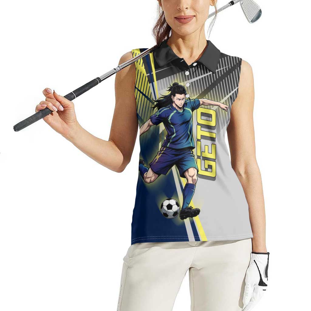 Personalized Geto Suguru Women Sleeveless Polo Shirt Anime Soccer Action Illustration Art
