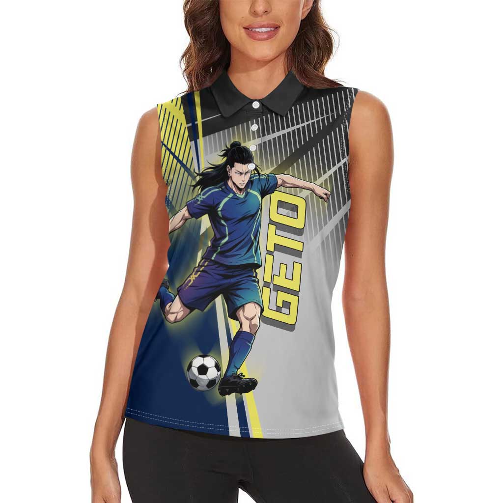 Personalized Geto Suguru Women Sleeveless Polo Shirt Anime Soccer Action Illustration Art