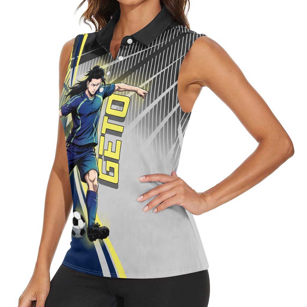 Personalized Geto Suguru Women Sleeveless Polo Shirt Anime Soccer Action Illustration Art