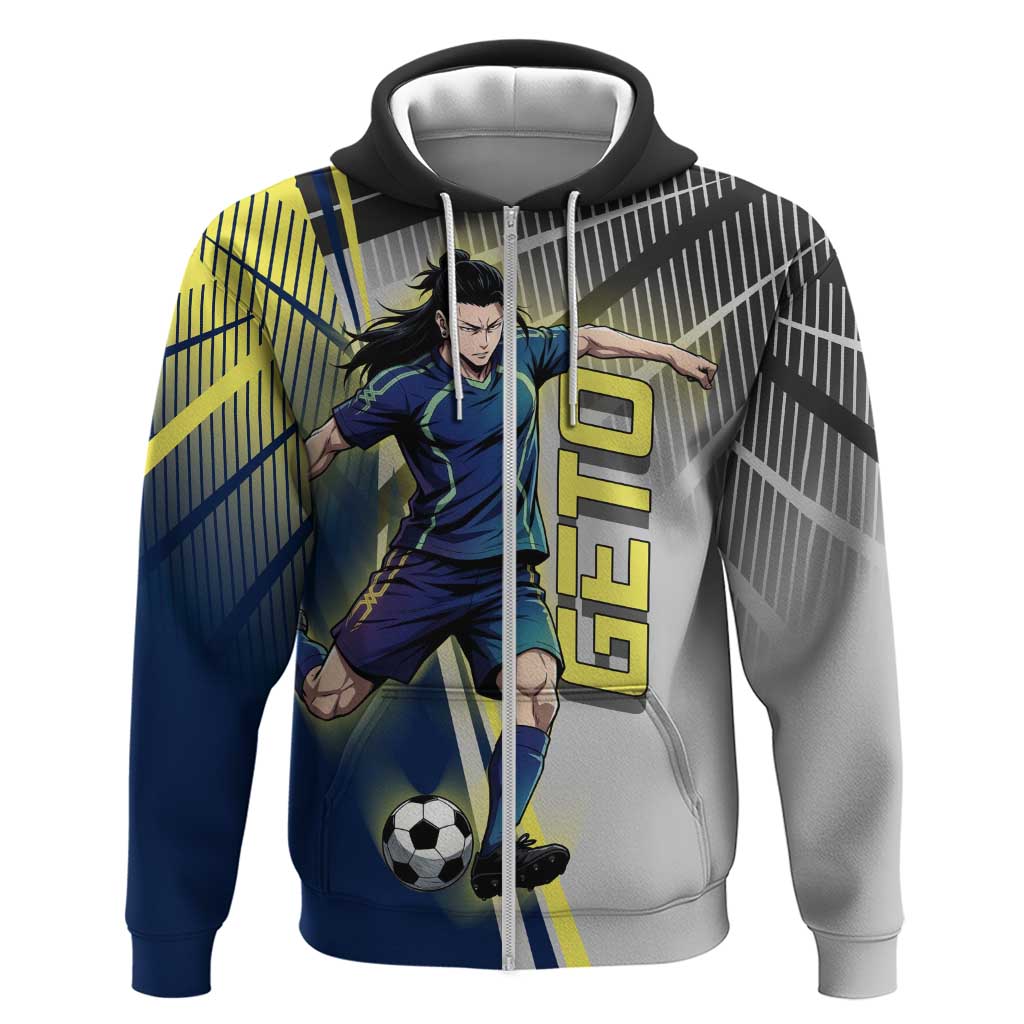 Personalized Geto Suguru Zip Hoodie Anime Soccer Action Illustration Art