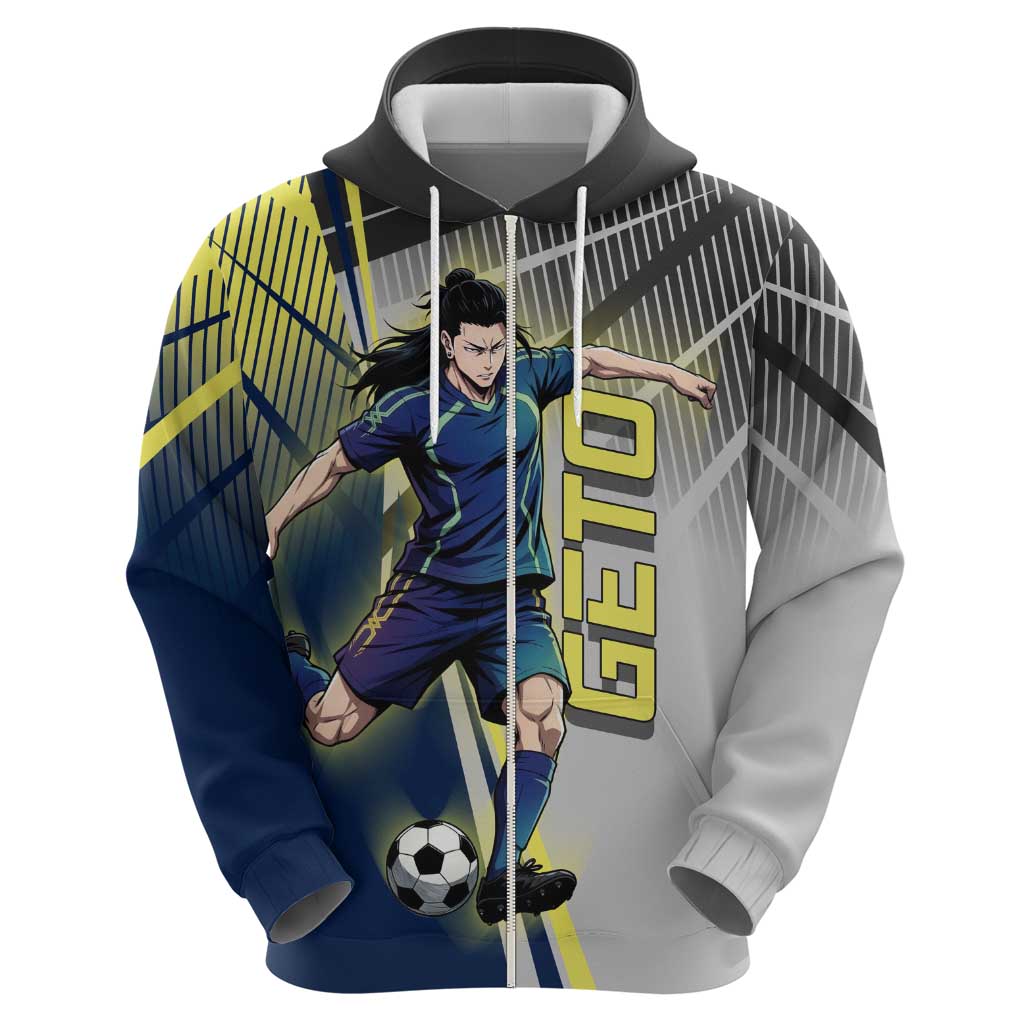 Personalized Geto Suguru Zip Hoodie Anime Soccer Action Illustration Art