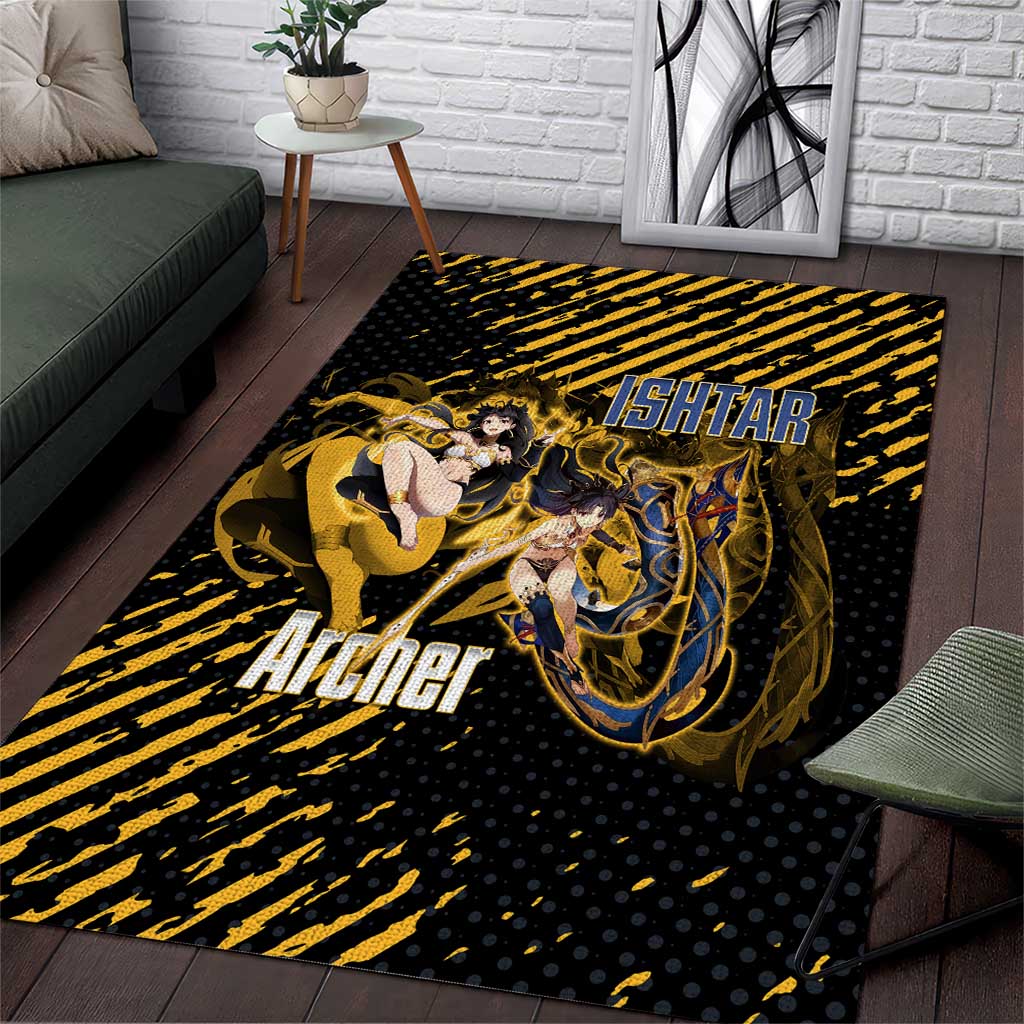 Ishtar Archer Fate Grand Order Area Rug Anime Pop Art Grunge Style
