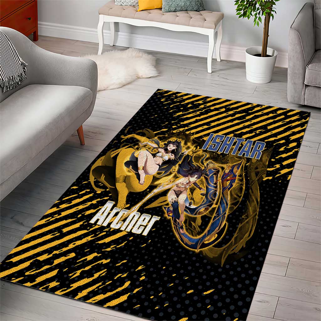 Ishtar Archer Fate Grand Order Area Rug Anime Pop Art Grunge Style