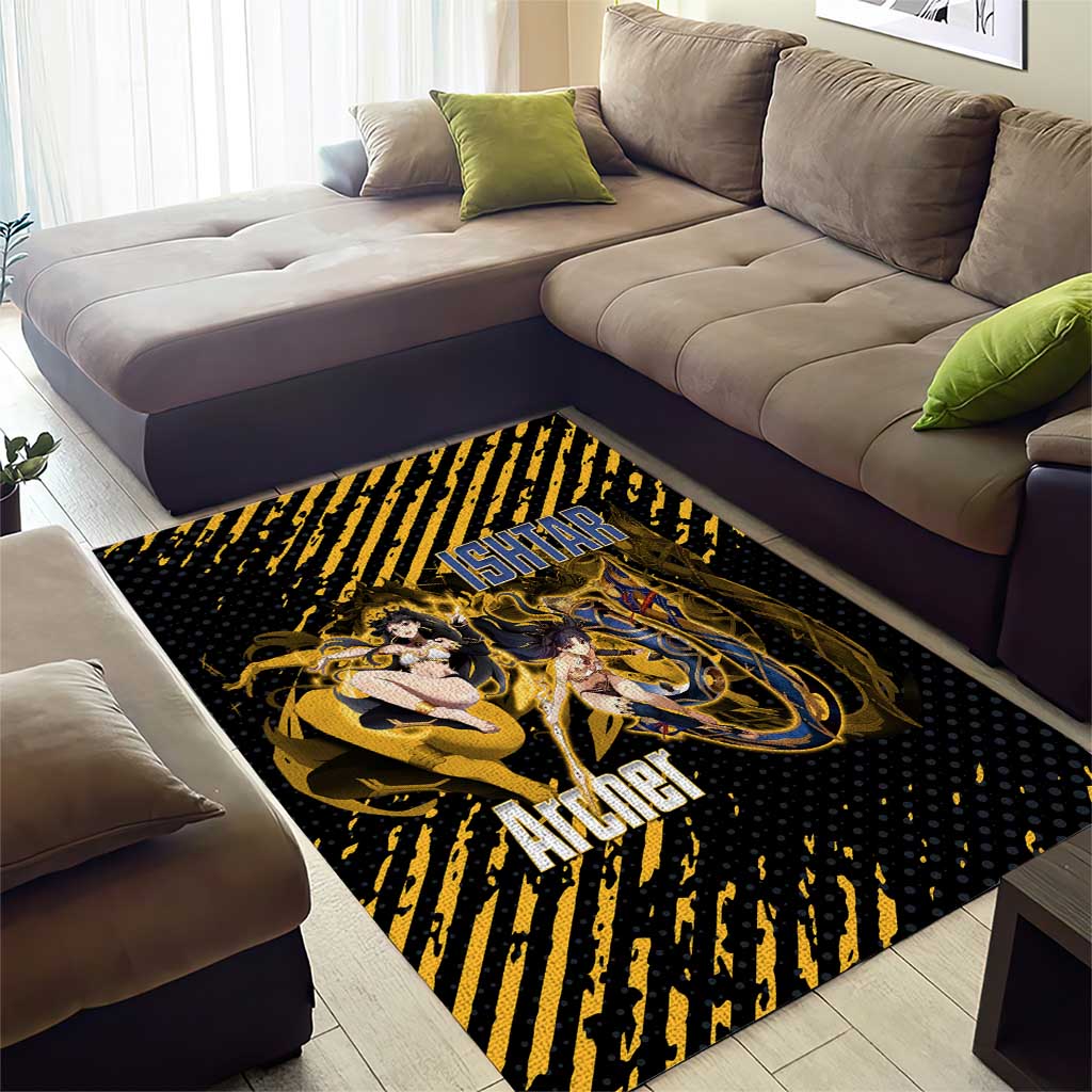 Ishtar Archer Fate Grand Order Area Rug Anime Pop Art Grunge Style