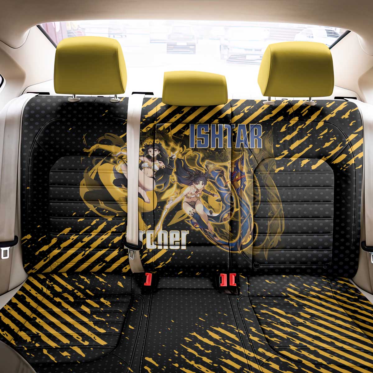 Ishtar Archer Fate Grand Order Back Car Seat Cover Anime Pop Art Grunge Style