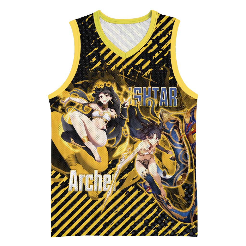 Ishtar Archer Fate Grand Order Basketball Jersey Anime Pop Art Grunge Style