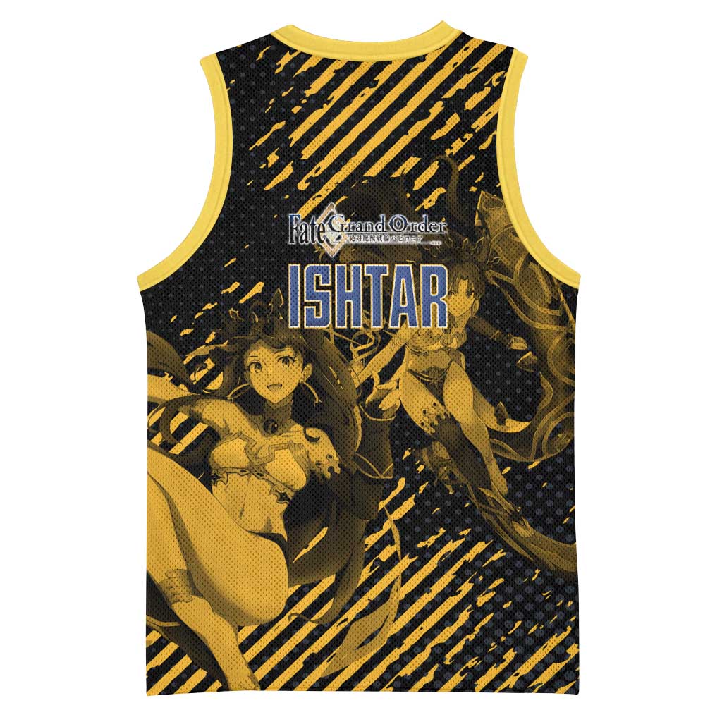 Ishtar Archer Fate Grand Order Basketball Jersey Anime Pop Art Grunge Style