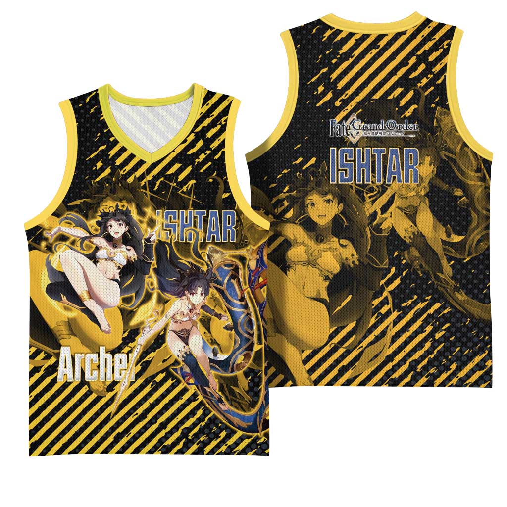 Ishtar Archer Fate Grand Order Basketball Jersey Anime Pop Art Grunge Style