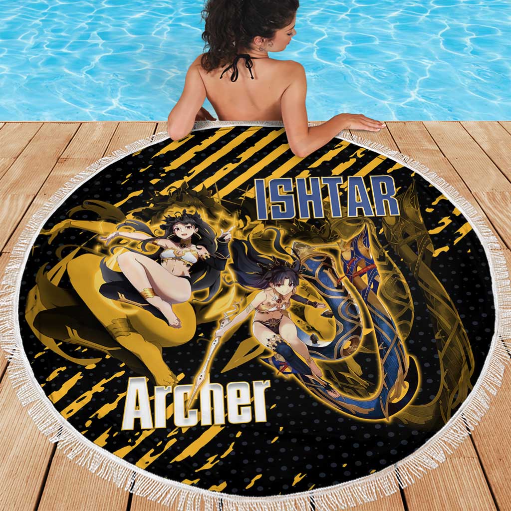 Ishtar Archer Fate Grand Order Beach Blanket Anime Pop Art Grunge Style