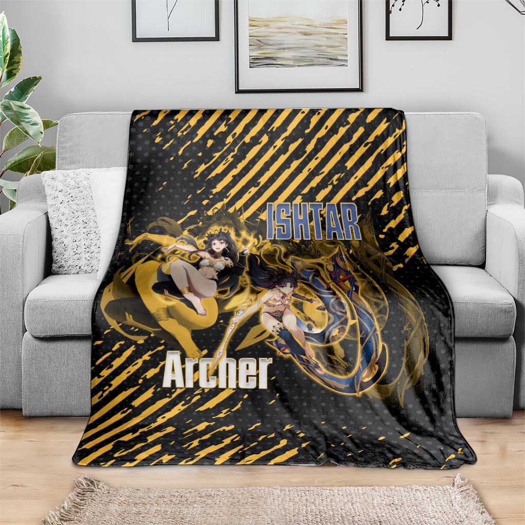 Ishtar Archer Fate Grand Order Blanket Anime Pop Art Grunge Style
