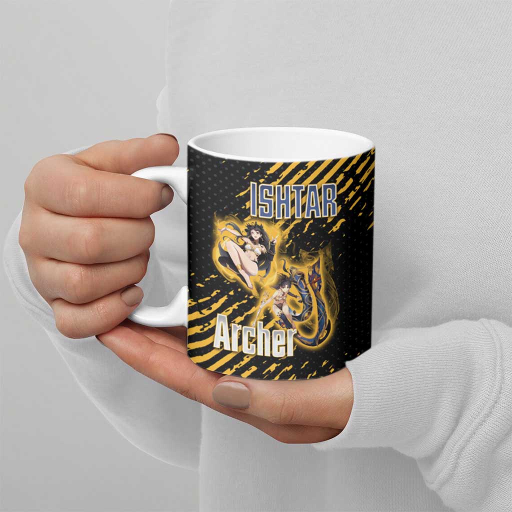 Ishtar Archer Fate Grand Order Ceramic Mug Anime Pop Art Grunge Style