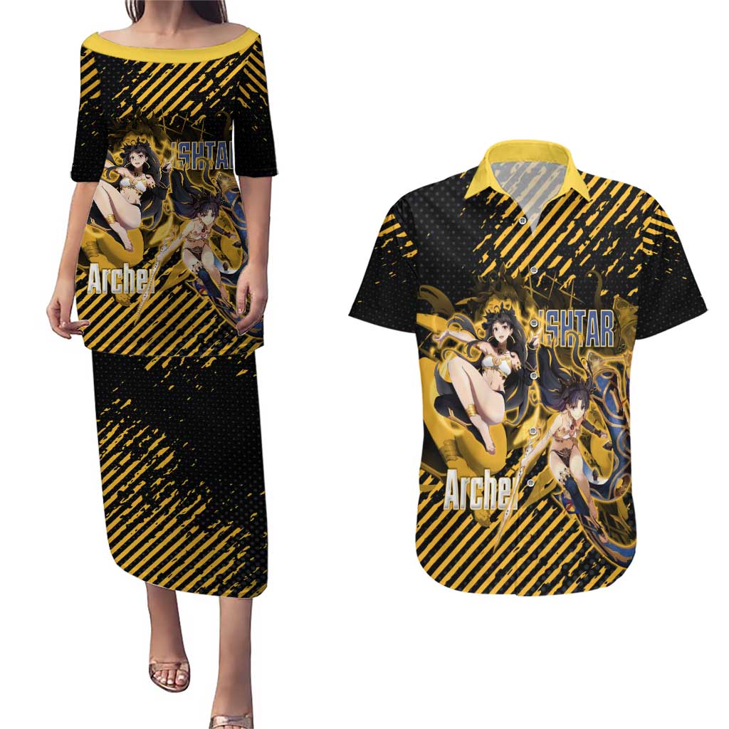 Ishtar Archer Fate Grand Order Couples Matching Puletasi and Hawaiian Shirt Anime Pop Art Grunge Style