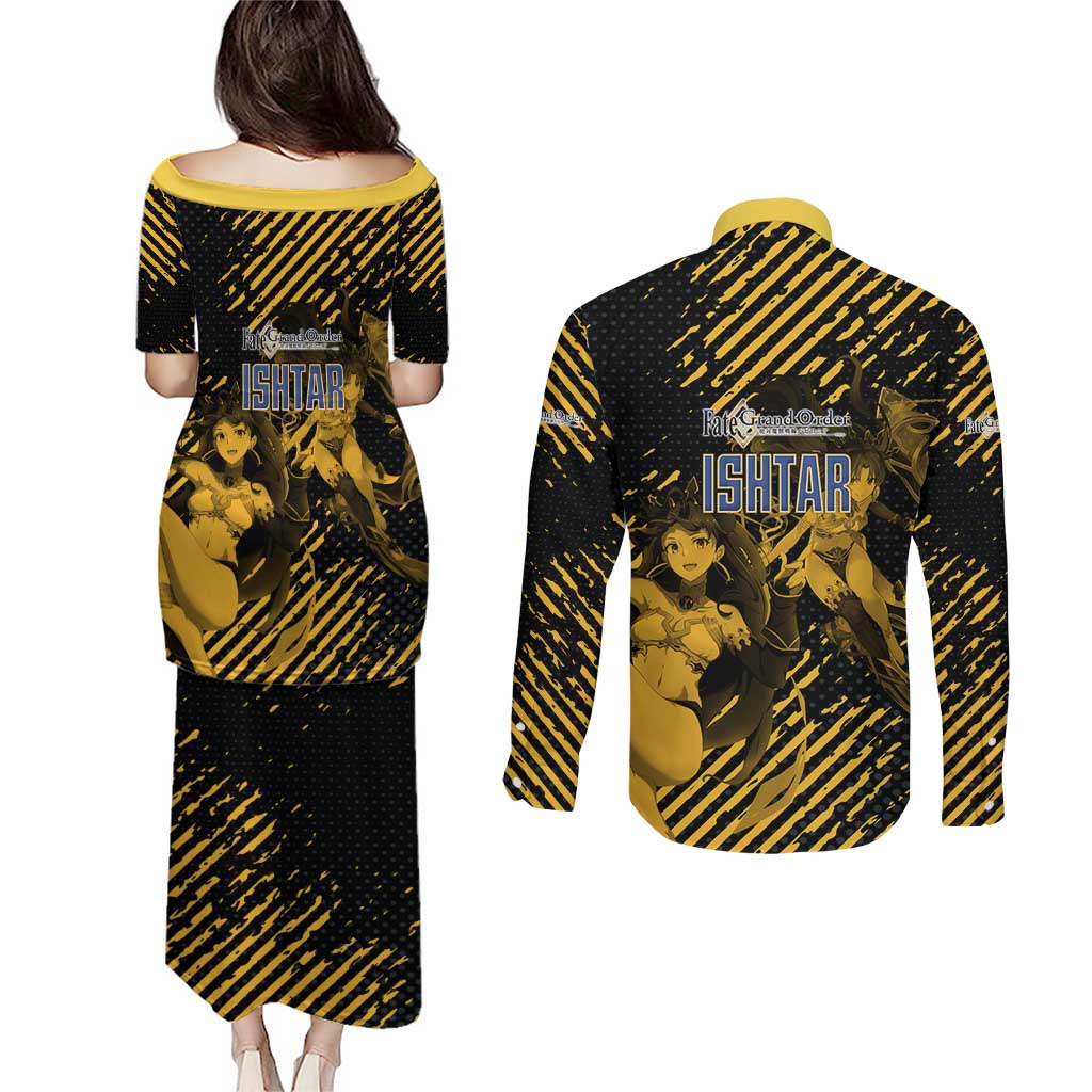 Ishtar Archer Fate Grand Order Couples Matching Puletasi and Long Sleeve Button Shirt Anime Pop Art Grunge Style