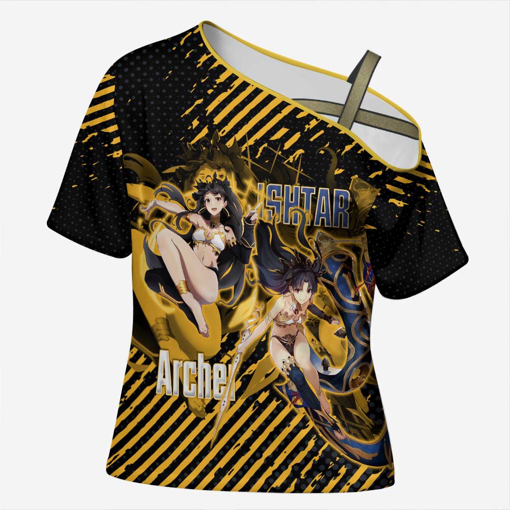 Ishtar Archer Fate Grand Order Cross Shoulder Shirt Anime Pop Art Grunge Style