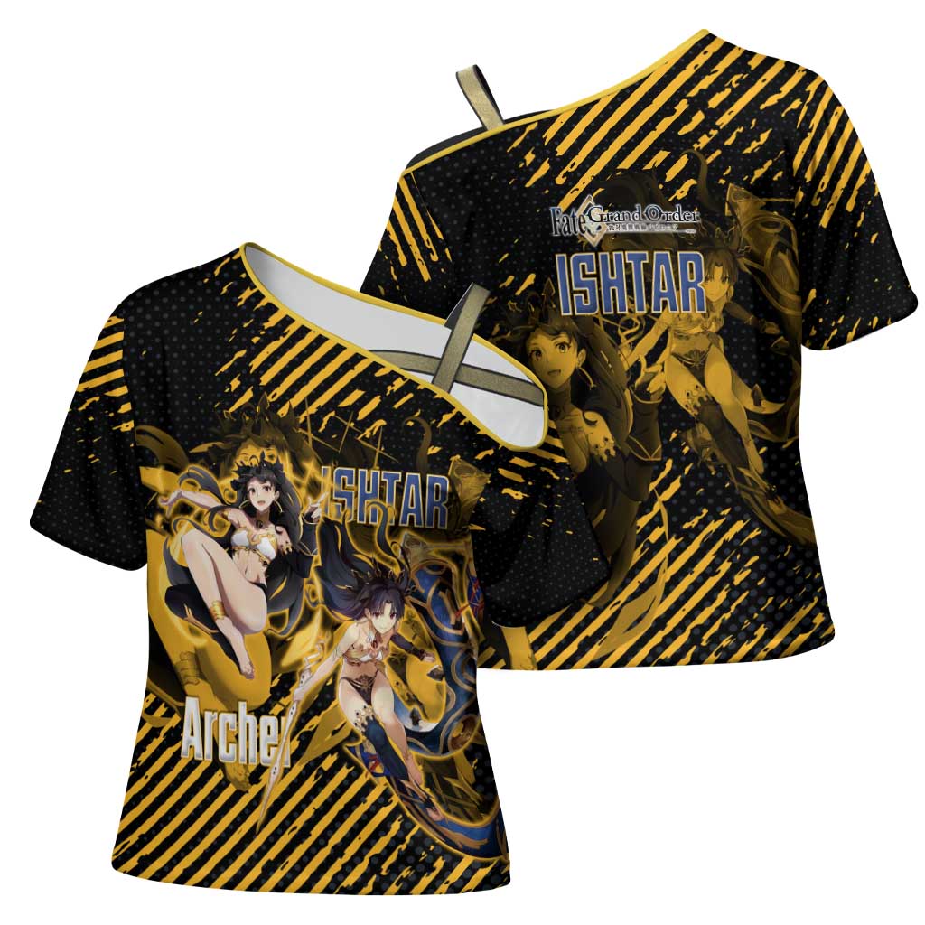 Ishtar Archer Fate Grand Order Cross Shoulder Shirt Anime Pop Art Grunge Style