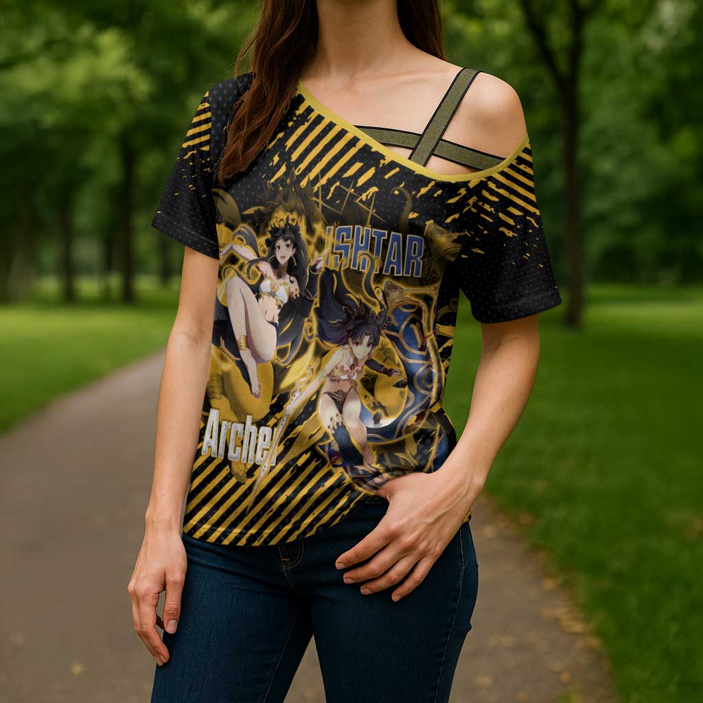 Ishtar Archer Fate Grand Order Cross Shoulder Shirt Anime Pop Art Grunge Style