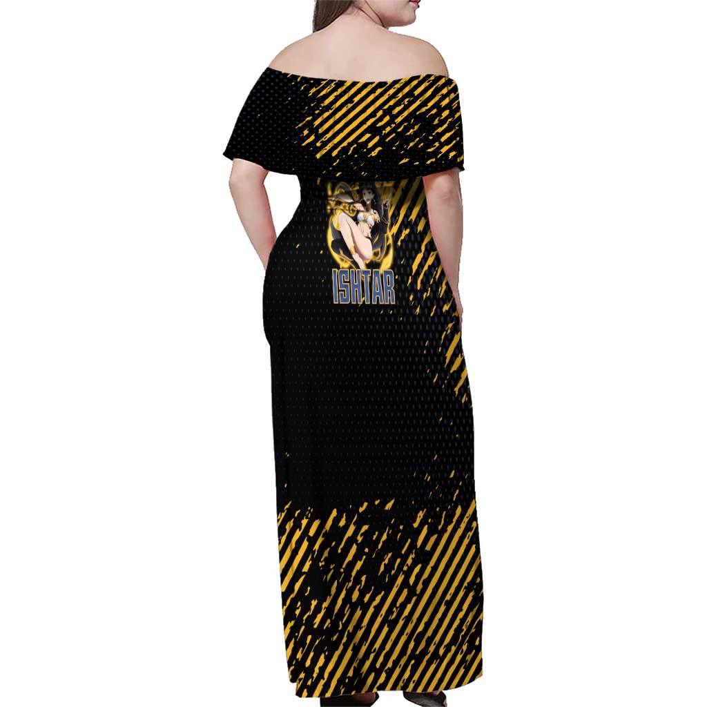 Ishtar Archer Fate Grand Order Family Matching Off Shoulder Maxi Dress and Hawaiian Shirt Anime Pop Art Grunge Style