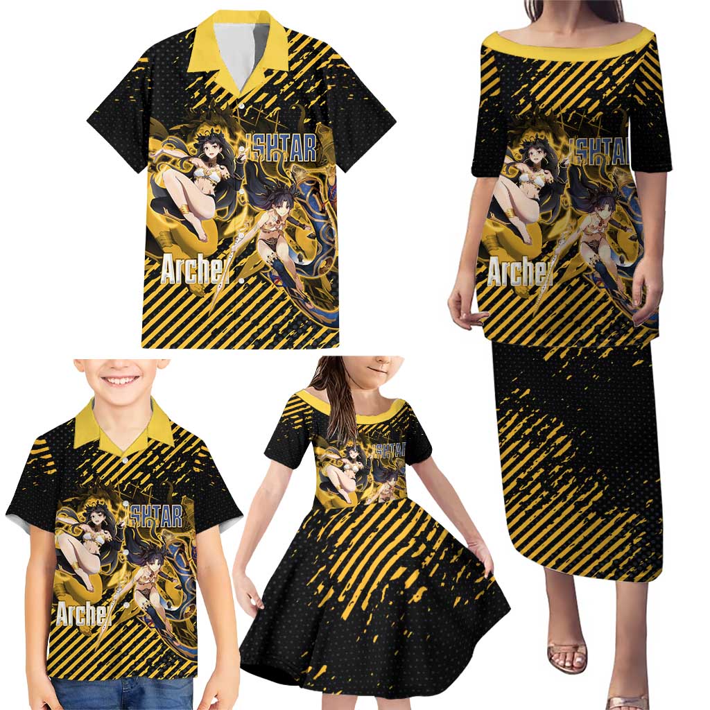 Ishtar Archer Fate Grand Order Family Matching Puletasi and Hawaiian Shirt Anime Pop Art Grunge Style