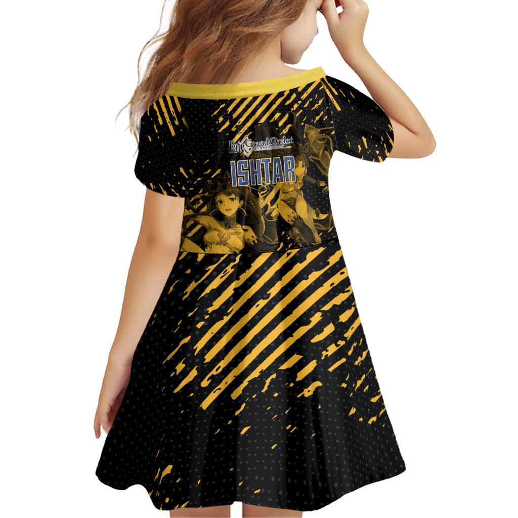Ishtar Archer Fate Grand Order Family Matching Summer Maxi Dress and Hawaiian Shirt Anime Pop Art Grunge Style