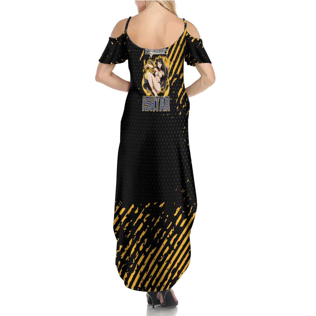 Ishtar Archer Fate Grand Order Family Matching Summer Maxi Dress and Hawaiian Shirt Anime Pop Art Grunge Style
