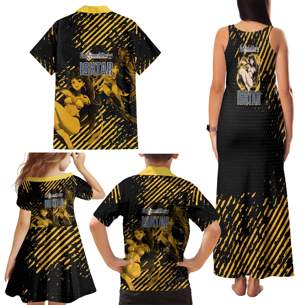 Ishtar Archer Fate Grand Order Family Matching Tank Maxi Dress and Hawaiian Shirt Anime Pop Art Grunge Style