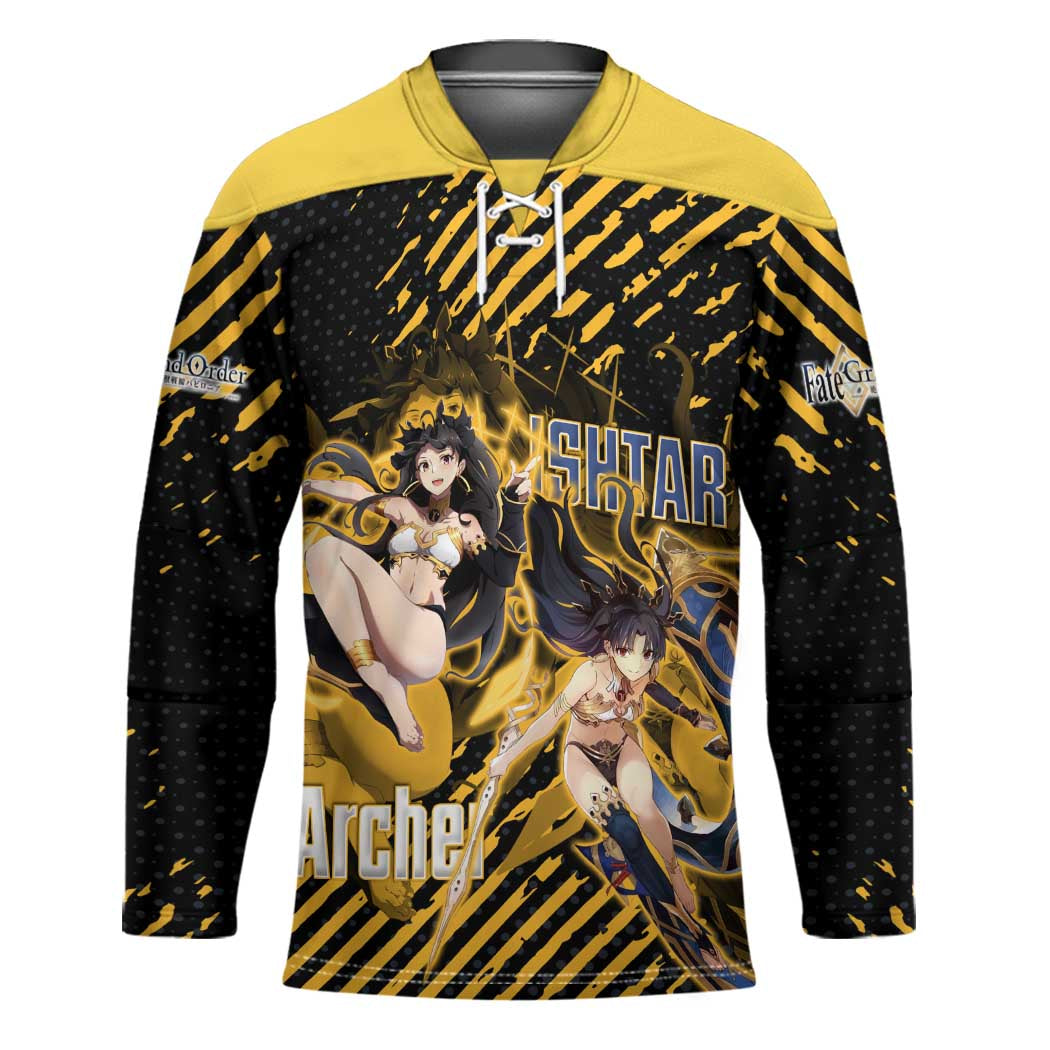 Ishtar Archer Fate Grand Order Hockey Jersey Anime Pop Art Grunge Style