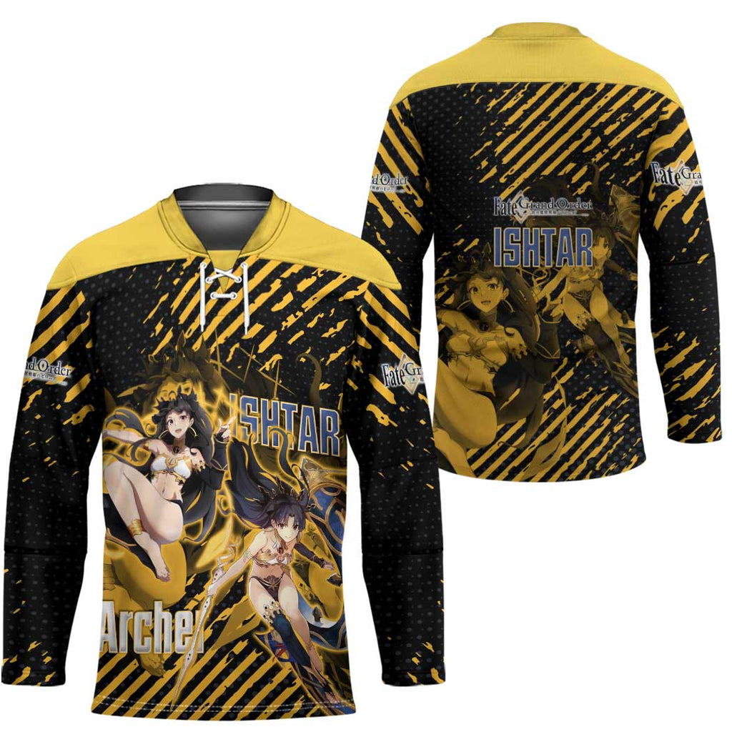 Ishtar Archer Fate Grand Order Hockey Jersey Anime Pop Art Grunge Style