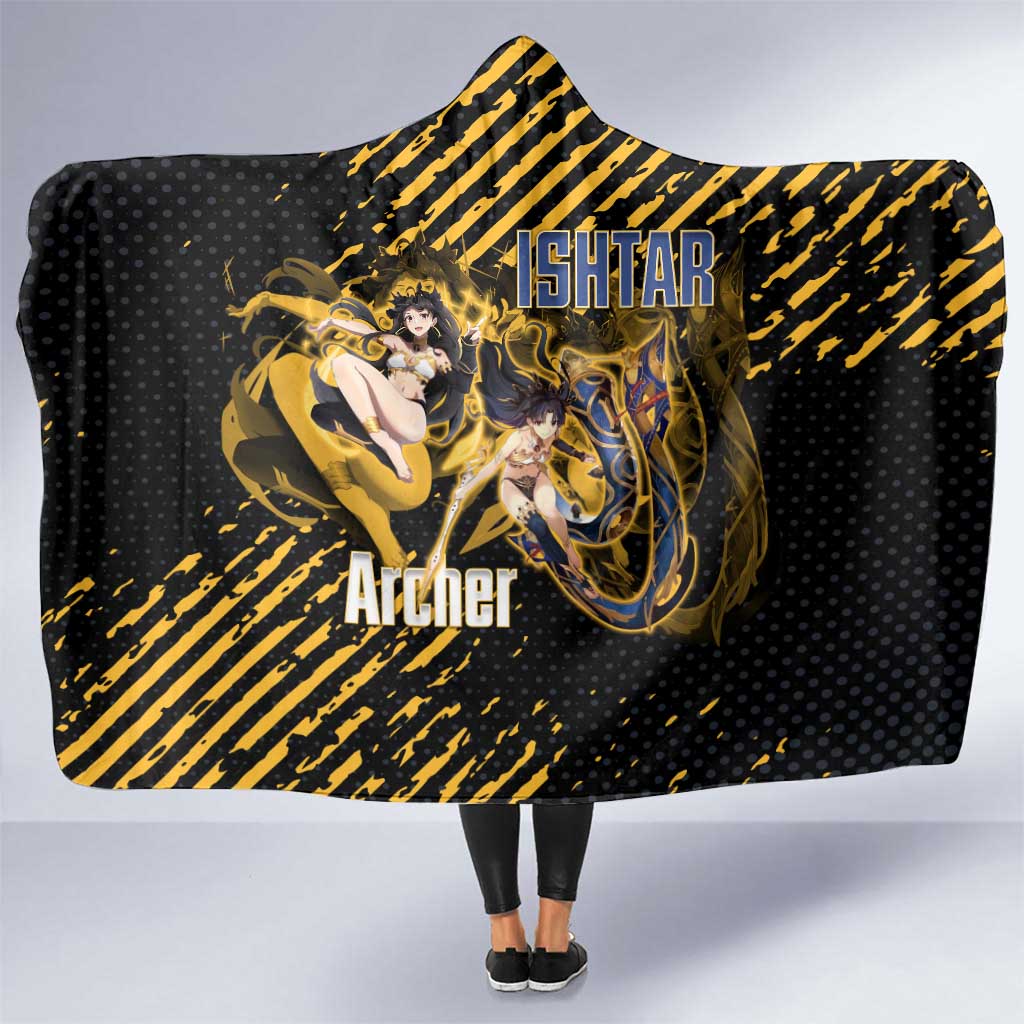 Ishtar Archer Fate Grand Order Hooded Blanket Anime Pop Art Grunge Style