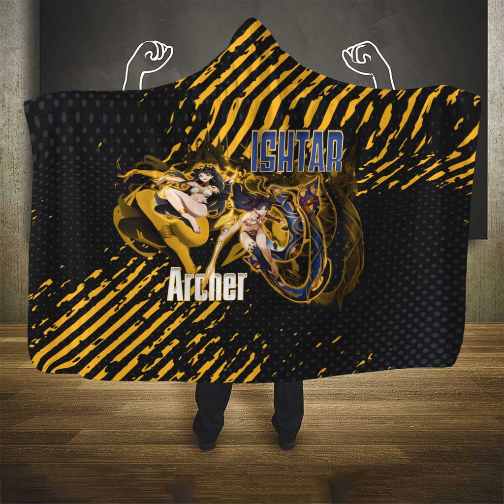 Ishtar Archer Fate Grand Order Hooded Blanket Anime Pop Art Grunge Style