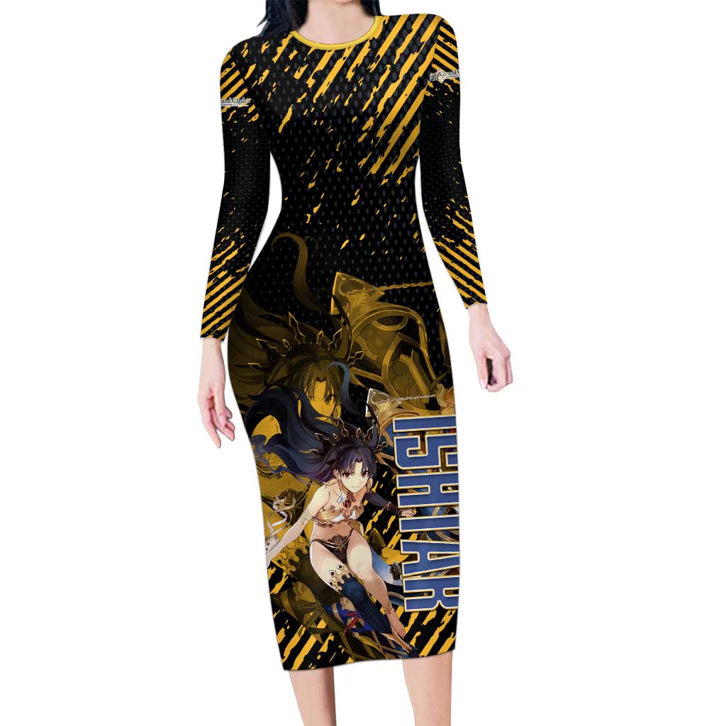 Ishtar Archer Fate Grand Order Long Sleeve Bodycon Dress Anime Pop Art Grunge Style