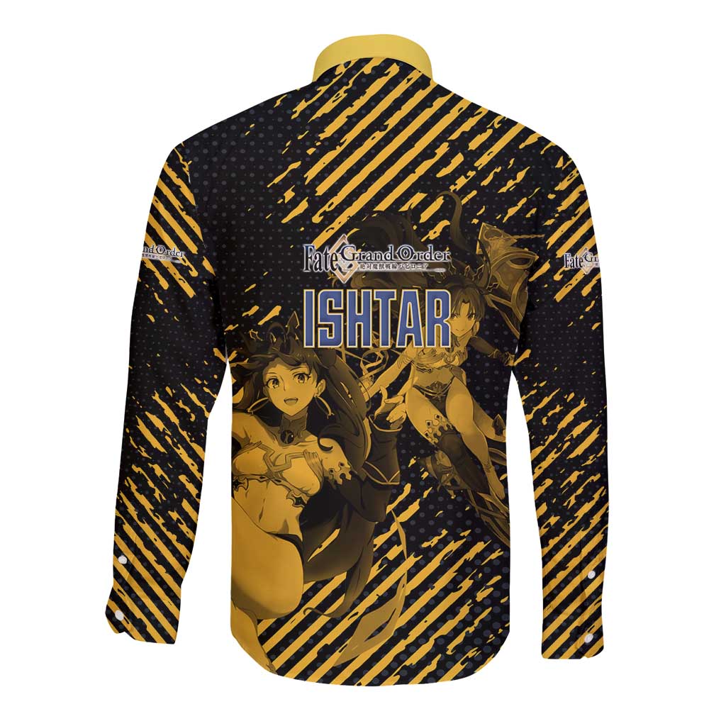 Ishtar Archer Fate Grand Order Long Sleeve Button Shirt Anime Pop Art Grunge Style