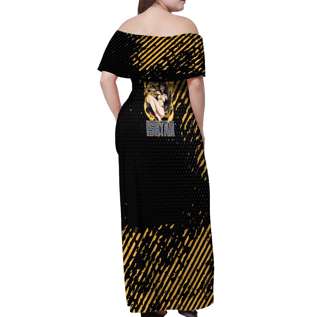 Ishtar Archer Fate Grand Order Off Shoulder Maxi Dress Anime Pop Art Grunge Style