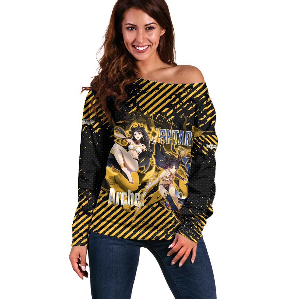 Ishtar Archer Fate Grand Order Off Shoulder Sweater Anime Pop Art Grunge Style