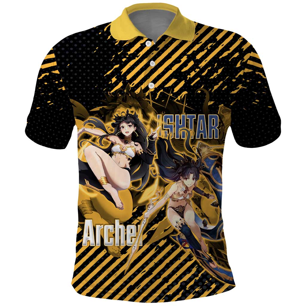 Ishtar Archer Fate Grand Order Polo Shirt Anime Pop Art Grunge Style